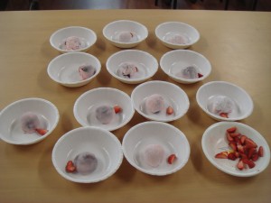 出来上がったいちご大福の写真