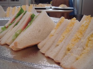 出来上がったサンドウィッチの写真