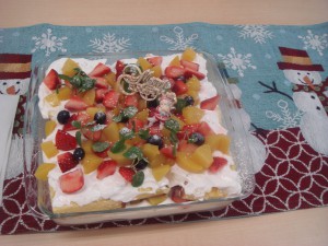 出来上がったスコップケーキの写真