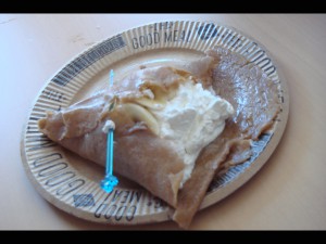 クレープ完成した写真