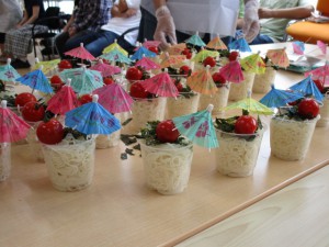 カップに入ったそうめんの写真