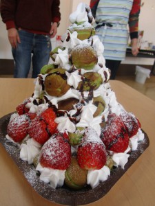 クッキングで作ったクリスマスカステラの写真